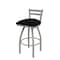 Holland Bar Stool Co 25" Low Back Swivel Counter Stool, Nickel Finish, Black Vinyl Seat 41125ANBlkVinyl - alternate 1